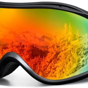 OTG Ski Goggles Men Women, Over Glasses Anti Fog Snowboard Goggles, UV Protection Snow Goggles for Adult & Youth