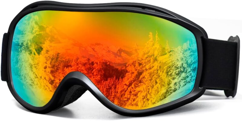 OTG Ski Goggles Men Women, Over Glasses Anti Fog Snowboard Goggles, UV Protection Snow Goggles for Adult & Youth