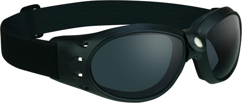 Motorcycle Safety Goggles Foam Padded Men Women Large Coverage with Large Microfiber Case