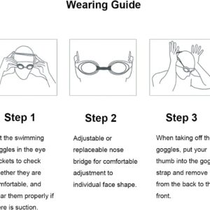 Swim Goggles,Adult Swimming Goggles Anti-UV No Leaking Waterproof Anti-Fog Water Pool Goggles for Adult Men Women Youth-Black