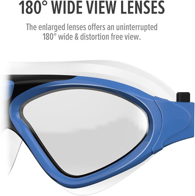 Swim Mask – Wide View Swimming Mask & Goggles Anti-fog Waterproof Blue