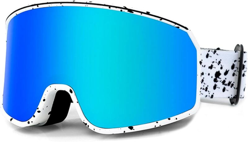 Ski Goggles Over Glasses with Dual lens | Anti-fog Anti-UV Snow Goggles for Men Women Youth Skiing Snowmobile