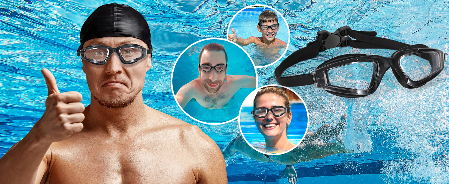 Clarity with our Anti-Fog and Anti-UV Swim Goggles