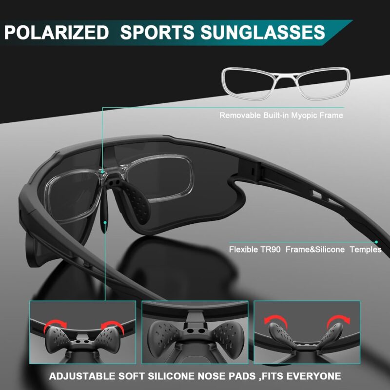 Cycling  Glasses UV400，Polarized Sports Sunglasses