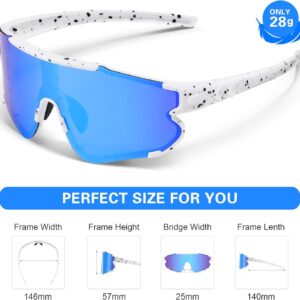 Sports Polarized Sunglasses for Men – Baseball Sun Glasses for Youth Womens Cycling, Running Bike UV Protection