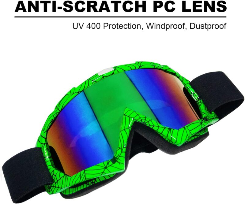 Dirt Bike Goggles Motorcycle Goggles ATV Motocross Riding Offroad Goggles Goggles for Adults Men Women Youth Kids