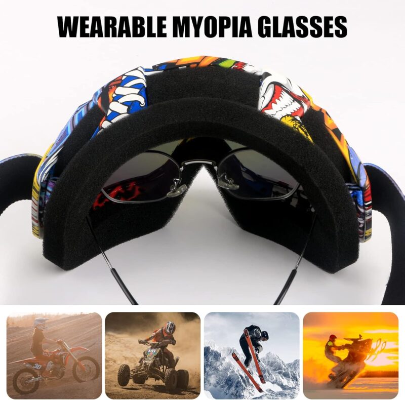 Motorcycle Glasses Riding Goggles Safety Glasses Helmet Motorcycle Accessories Powersports Protective Gear for Men Women
