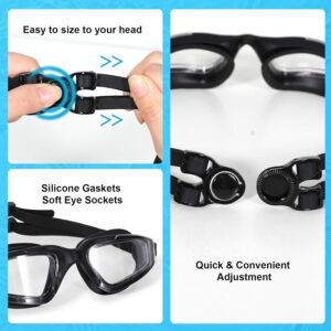 Clarity with our Anti-Fog and Anti-UV Swim Goggles – Wide View Swimming Goggles for Crystal-Clear Underwater Adventures