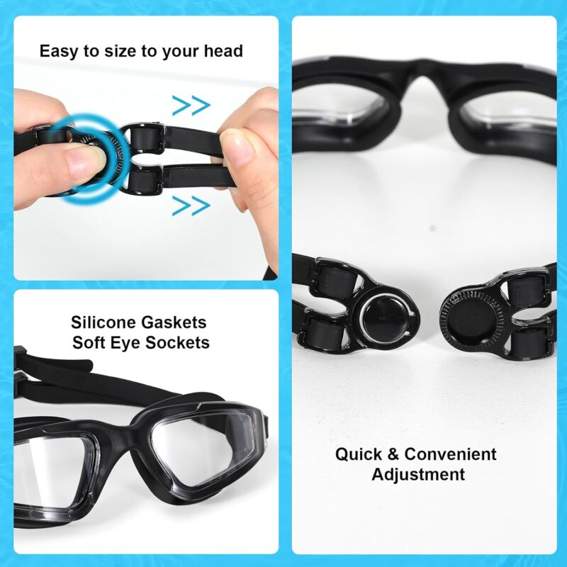 Clarity with our Anti-Fog and Anti-UV Swim Goggles – Wide View Swimming Goggles for Crystal-Clear Underwater Adventures