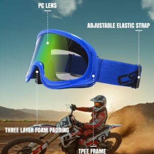 Motorcycle Goggle ATV Dirt Bike Off Road Racing Motocross Goggles for Men,Women, Adults