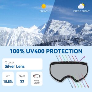 OTG Ski Goggles – Stylish & Protective Snowboard Goggles for Men Women & Youth! Enjoy the Slopes with Protection