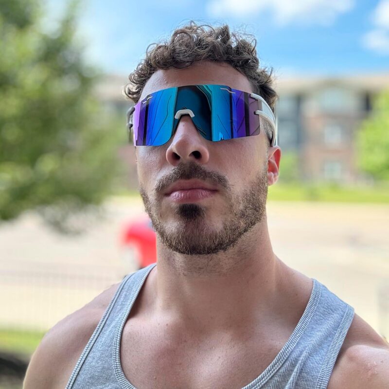 Polarized Cycling Glasses Youth Baseball Glasses for Men Women,UV400 Protection Sports Sunglasses for Running Driving