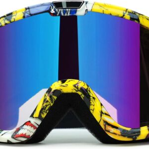 ATV Goggles Dirt Bike Goggles Motorcycle Goggles for Men Women Motocorss Riding Racing Goggles Offroad MX Goggles UV400 Anti-Scratch Dustproof Windproof Goggles Adult Youth Kids Color Lens