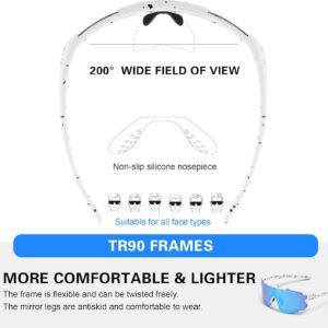Sports Polarized Sunglasses for Men – Baseball Sun Glasses for Youth Womens Cycling, Running Bike UV Protection