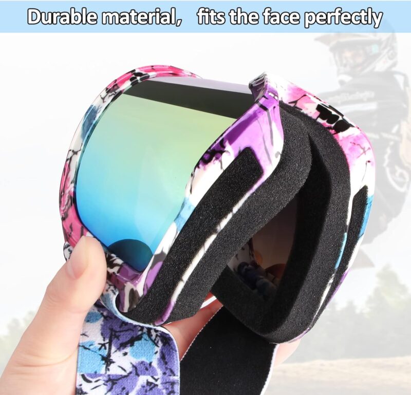 ATV Goggles Dirt Bike Goggles Motorcycle Goggles for Men Women Motocorss Riding Racing Goggles Offroad MX Goggles UV400 Anti-Scratch Dustproof Windproof Goggles Adult Youth Kids Color Lens