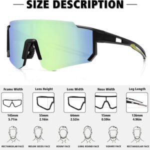 Polarized Sports Sunglasses for Men Women,Driving Fishing Cycling Mountain Bike Sunglasses UV400 Protection