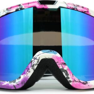 ATV Goggles Dirt Bike Goggles Motorcycle Goggles for Men Women Motocorss Riding Racing Goggles Offroad MX Goggles UV400 Anti-Scratch Dustproof Windproof Goggles Adult Youth Kids Color Lens