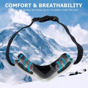OTG Ski Goggles Men Women, Over Glasses Anti Fog Snowboard Goggles, UV Protection Snow Goggles for Adult & Youth