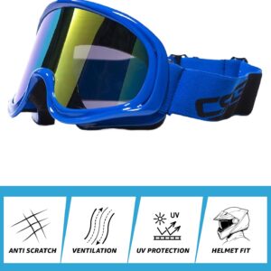 Motorcycle Goggle ATV Dirt Bike Off Road Racing Motocross Goggles for Men,Women, Adults