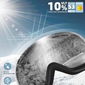 Anti Fog Ski Goggles for Men Women Snow Goggles with UV Protection Snowboard Goggles