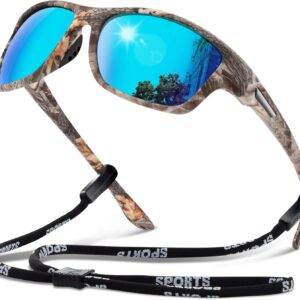 Polarized Sports Sunglasses for Men: UV400 Protection Glasses Womens Wrap Around Goggles for Driving Fishing