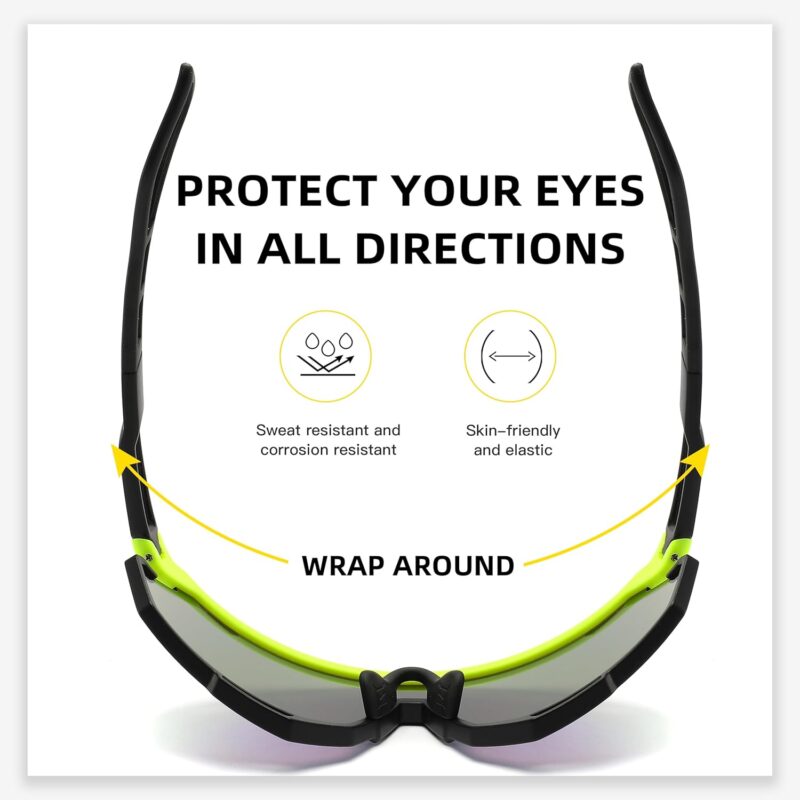Sport Sunglasses for Men Women, Cycling Sunglasses MTB Frame for Outdoor Sports Softball Running Biking
