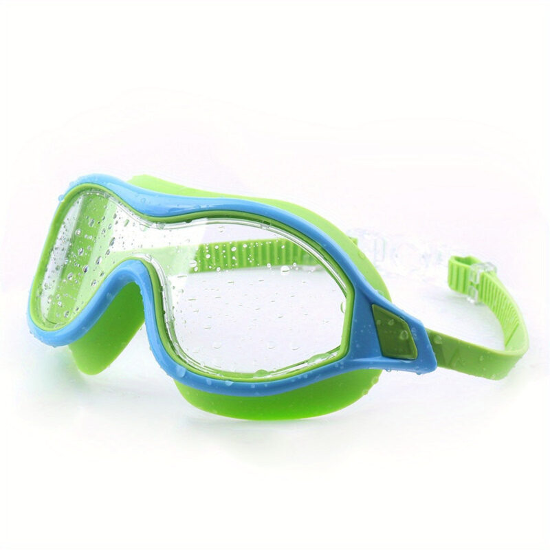 Oversized Waterproof Silicone Swim Goggles For Women Girls, Clear Views Anti-fog Swimming Eyewear For Women & Men