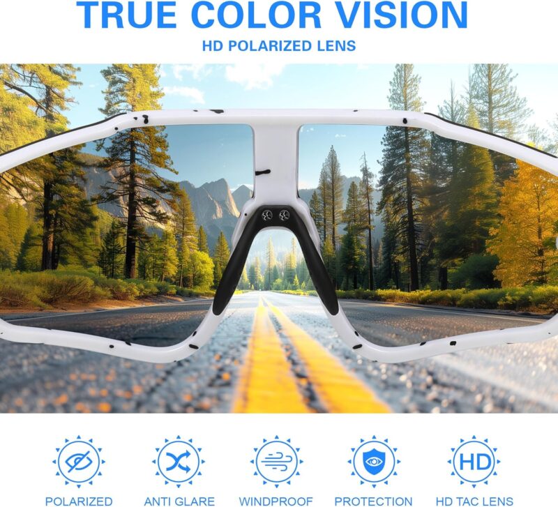 Sports Polarized Sunglasses for Men – Baseball Sun Glasses for Youth Womens Cycling, Running Bike UV Protection
