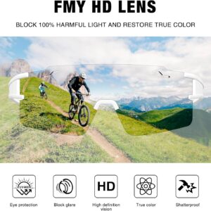 Polarized Cycling Glasses Youth Baseball Glasses for Men Women,UV400 Protection Sports Sunglasses for Running Driving
