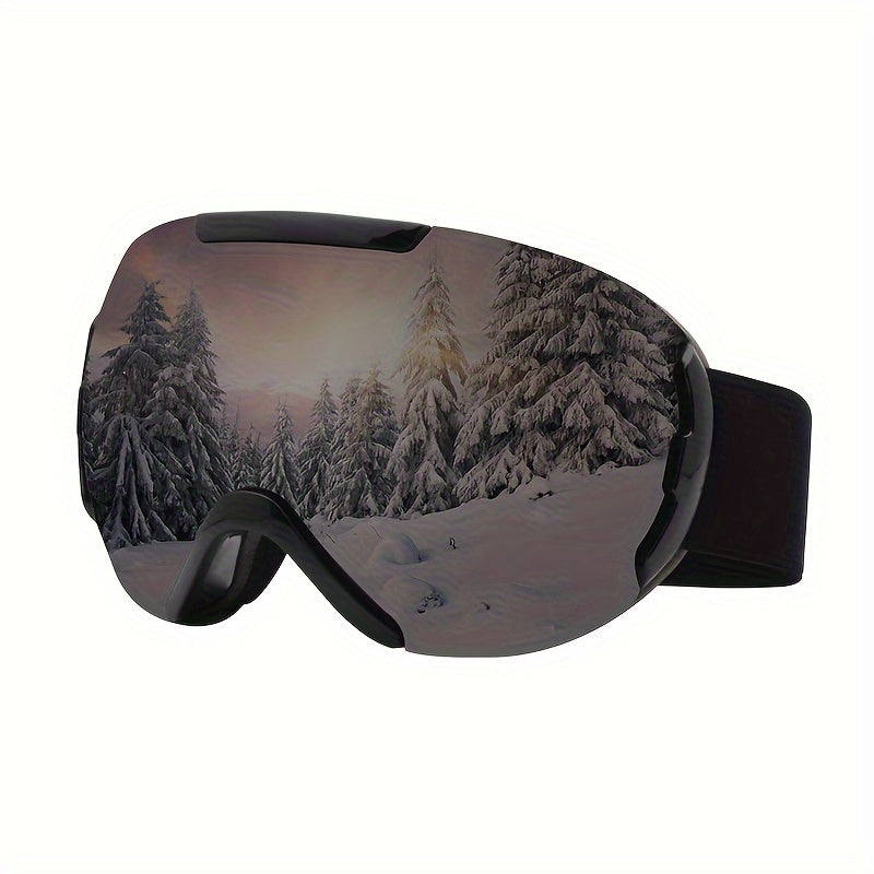 Ski Goggles With Double-layer Anti-fog And Wide Field Of View, Suitable For Skiing, Mountaineering, And Snow Sports