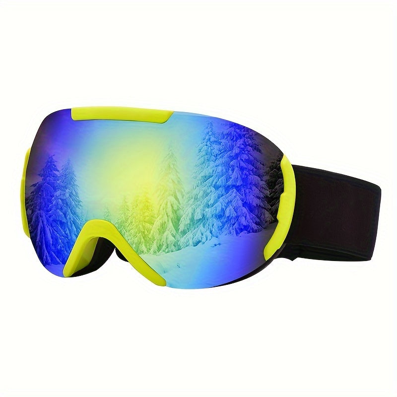 Ski Goggles With Double-layer Anti-fog And Wide Field Of View, Suitable For Skiing, Mountaineering, And Snow Sports