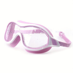 Oversized Waterproof Silicone Swim Goggles For Women Girls, Clear Views Anti-fog Swimming Eyewear For Women & Men
