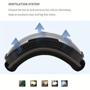 Ski Goggles With Double-layer Anti-fog And Wide Field Of View, Suitable For Skiing, Mountaineering, And Snow Sports